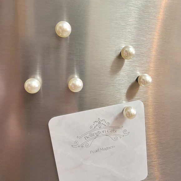 Ivory Pearl Magnet Set - Classy & Elegant Fridge Magnets - Picture 3 of 7